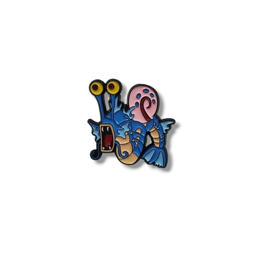 Spongebob Squarepants × Pokémon "Garydos" Gyarados & Gary fuse Meme Pin / Brooch